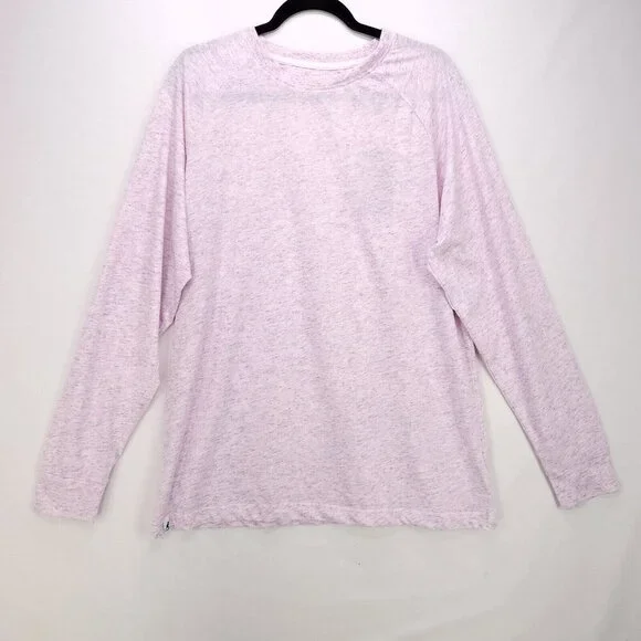 Kangol Raindrop Mens Long Sleeve Tshirt Size Large Heather Soft Crewneck Stretch - Picture 1 of 13